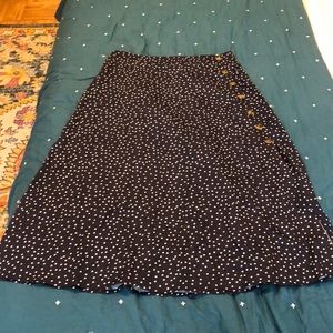 Amazon mid calf polka dot skirt